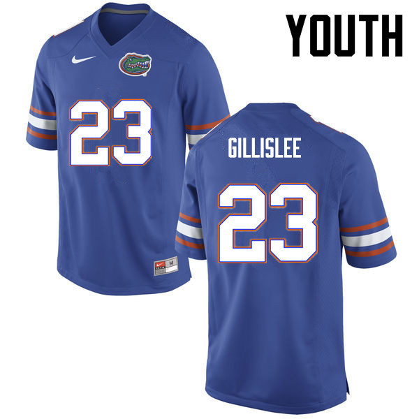 Youth Florida Gators #23 Mike Gillislee College Football Jerseys-Blue - Click Image to Close